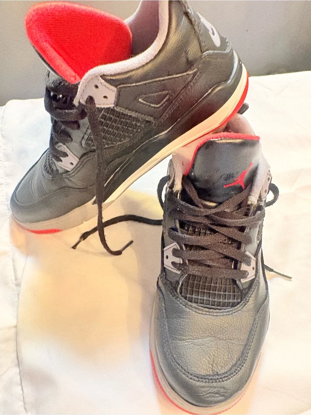 Jordan Men's Black and Red High-Top Sneakers
